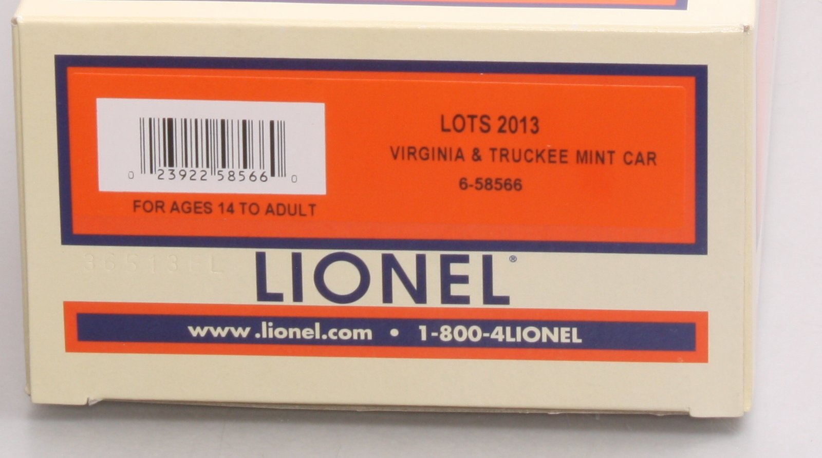 Lionel 6-58566 O Gauge Virginia & Truckee Mint Car #34134 NIB