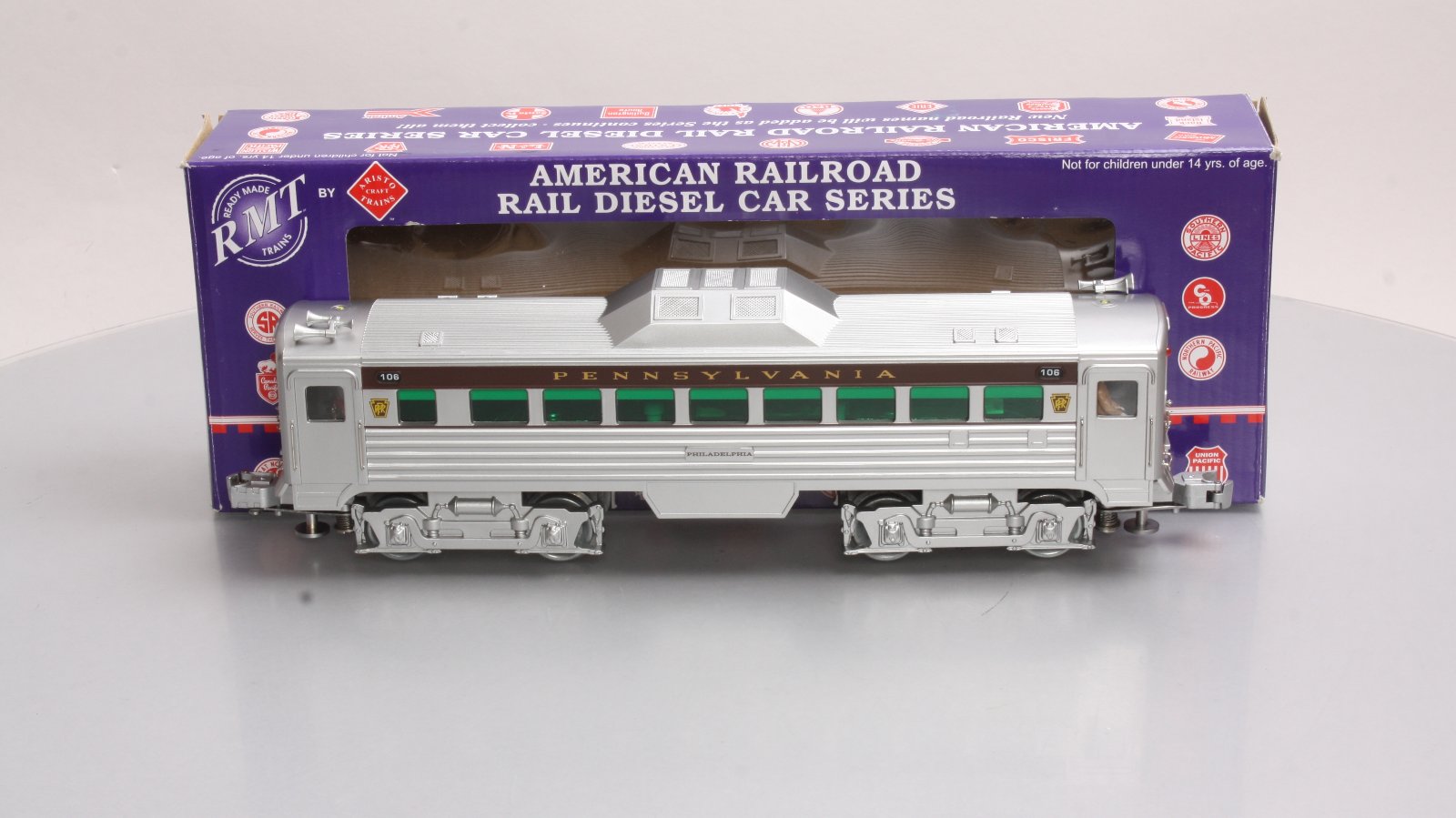 RMT 92515-4 O Gauge PRR/Philadelphia Buddy Powered Rail Diesel Car #106