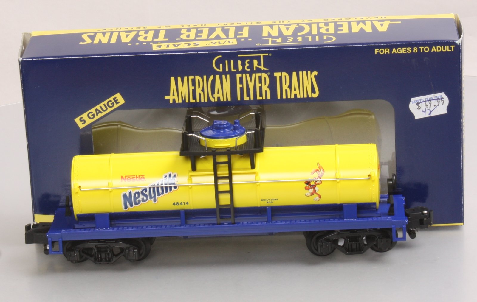 American Flyer 6-48414 S Scale Nestle Nesquik Single Dome Tank Car LN/Box