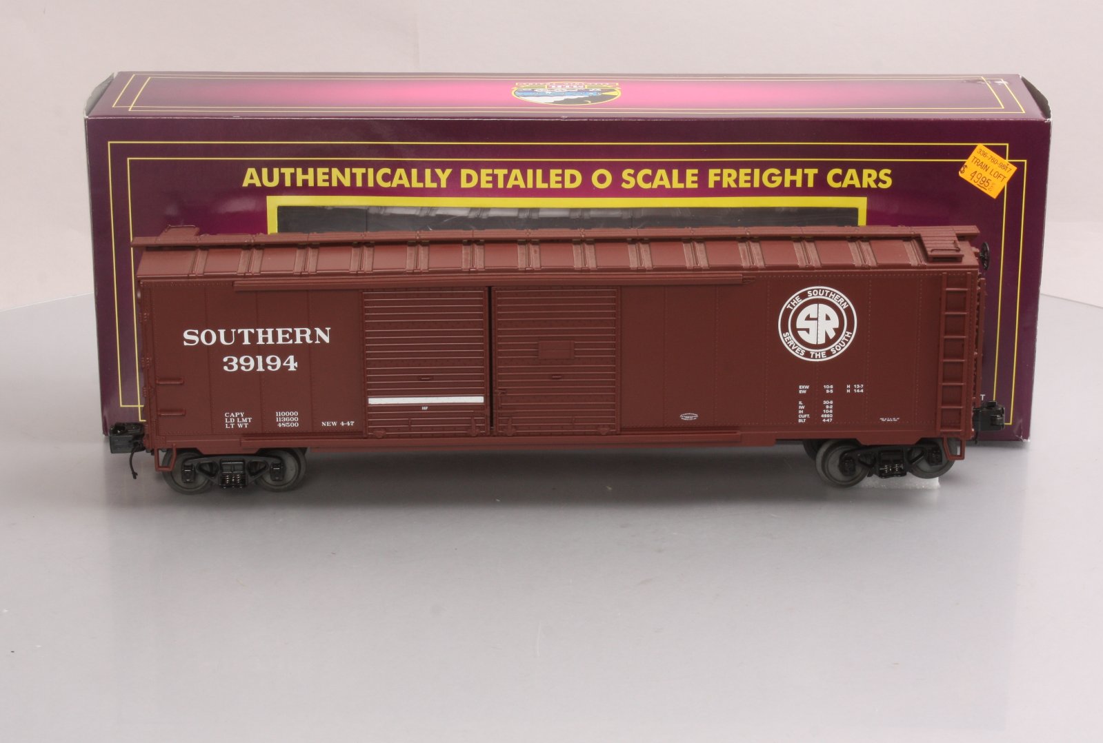 MTH 20-93246 O Southern Double Door 50' Boxcar #39194 NIB