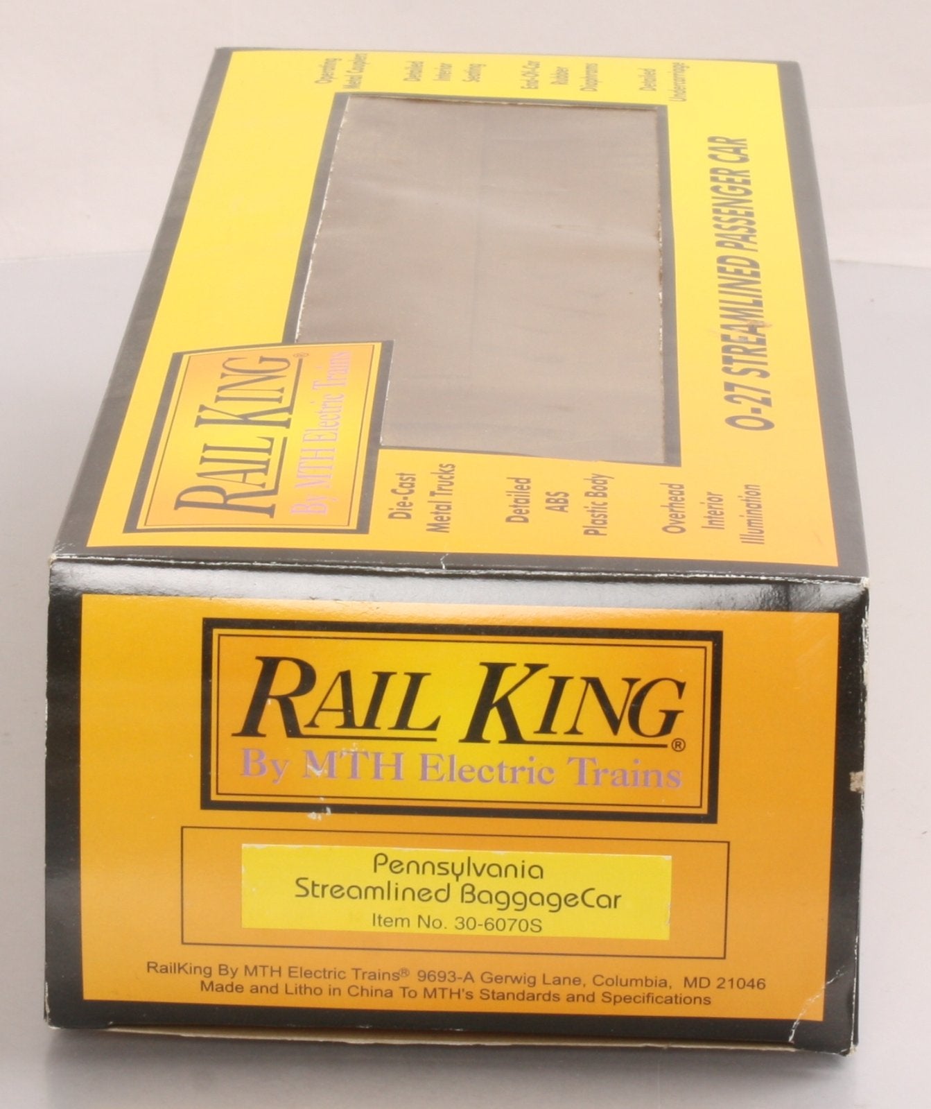 MTH 30-6070S O Pennsylvania Streamlined Baggage Car #6368 LN/Box