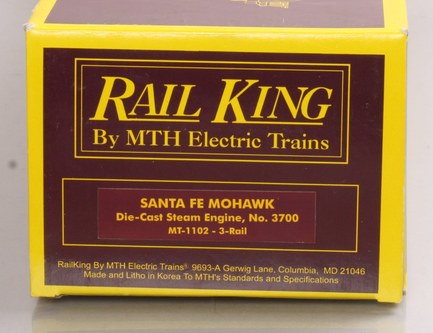 MTH 20-1102 O Gauge Santa Fe Mohawk Steam Locomotive #3700 LN/Box