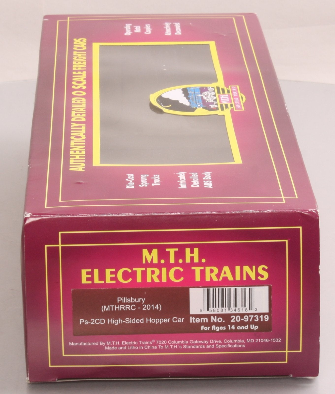 MTH 20-97319 O Pillsbury MTHRRC 2014 Ps-2CD High-Sided Hopper #6758 LN/Box