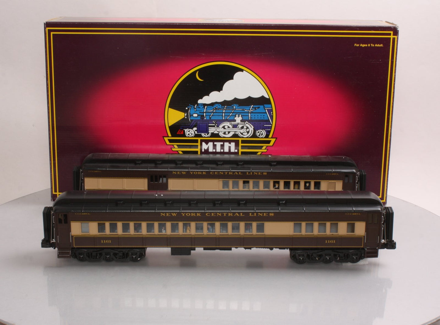 MTH 20-4196 O New York Central 70’ Madison Comb/Din Passenger Set (Set of 2) LN/Box