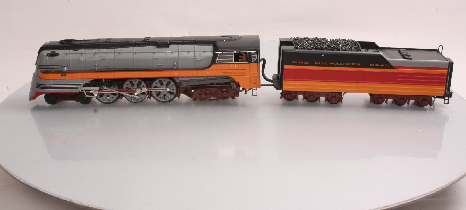 MTH 20-3096-1 O Milwaukee Road 4-6-4 Steam Locomotive & Tender w/PS2 #101 LN/Box