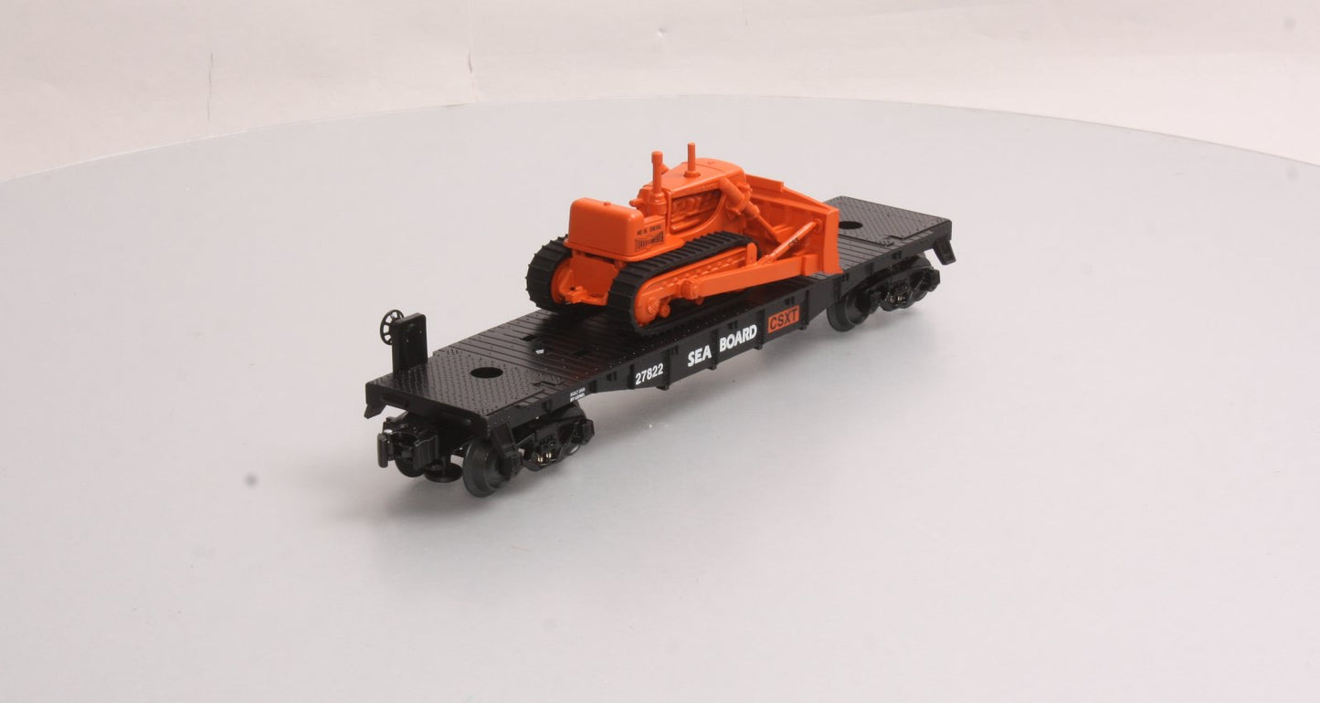 Lionel 6-27822 O Gauge Seaboard/CSXT Flatcar with Bulldozer LN/Box