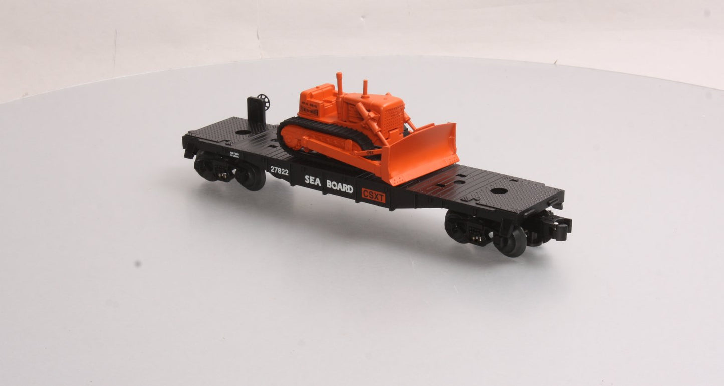 Lionel 6-27822 O Gauge Seaboard/CSXT Flatcar with Bulldozer LN/Box
