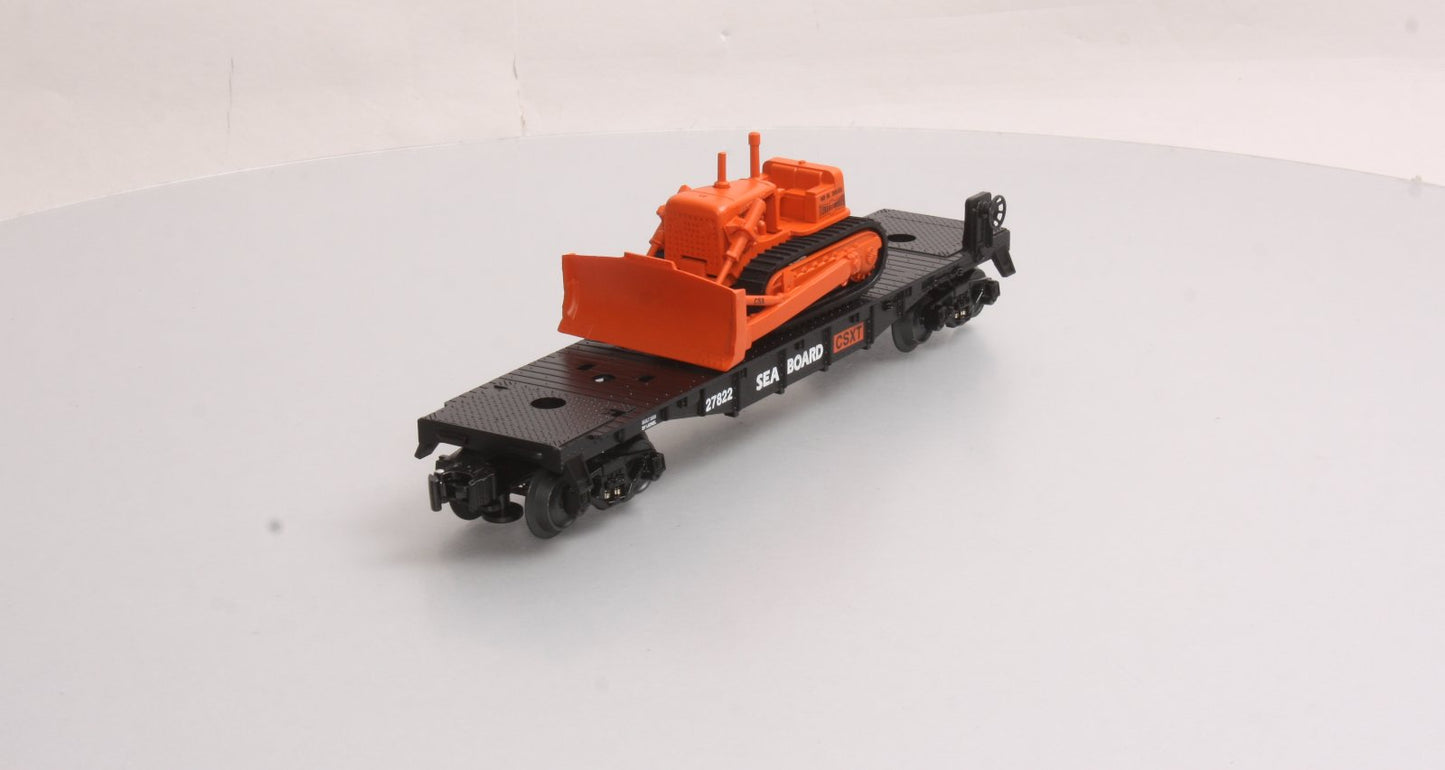 Lionel 6-27822 O Gauge Seaboard/CSXT Flatcar with Bulldozer LN/Box