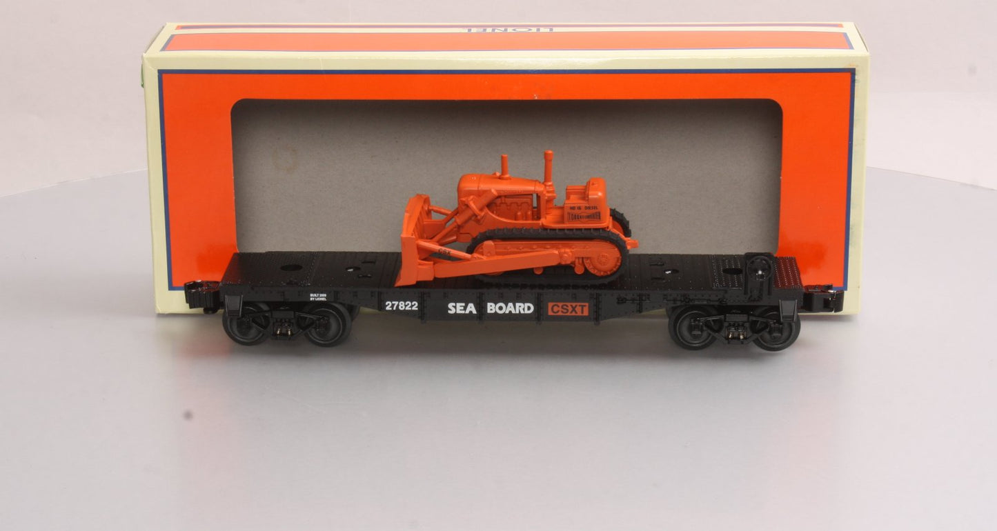 Lionel 6-27822 O Gauge Seaboard/CSXT Flatcar with Bulldozer LN/Box