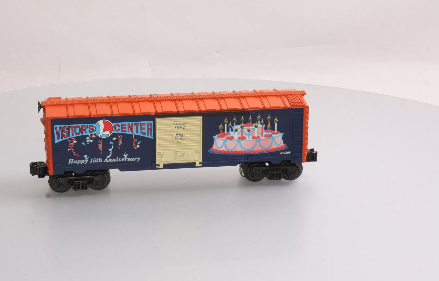 Lionel 6-36841 O Gauge Visitor's Center 15Th Anniversary Lighted Boxcar #071208 LN/Box