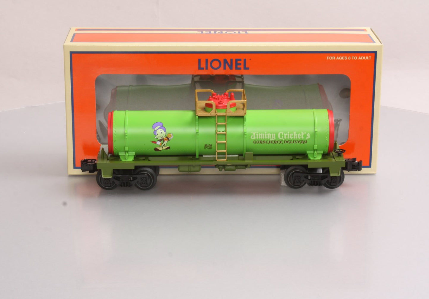 Lionel 6-36130 O Disney "Jiminy Crickey" Single Dome Tank Car EX/Box