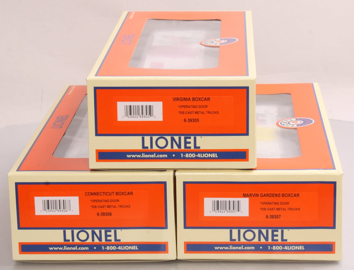 Lionel 6-39298 O Monopoly Boxcar Set #2 NIB