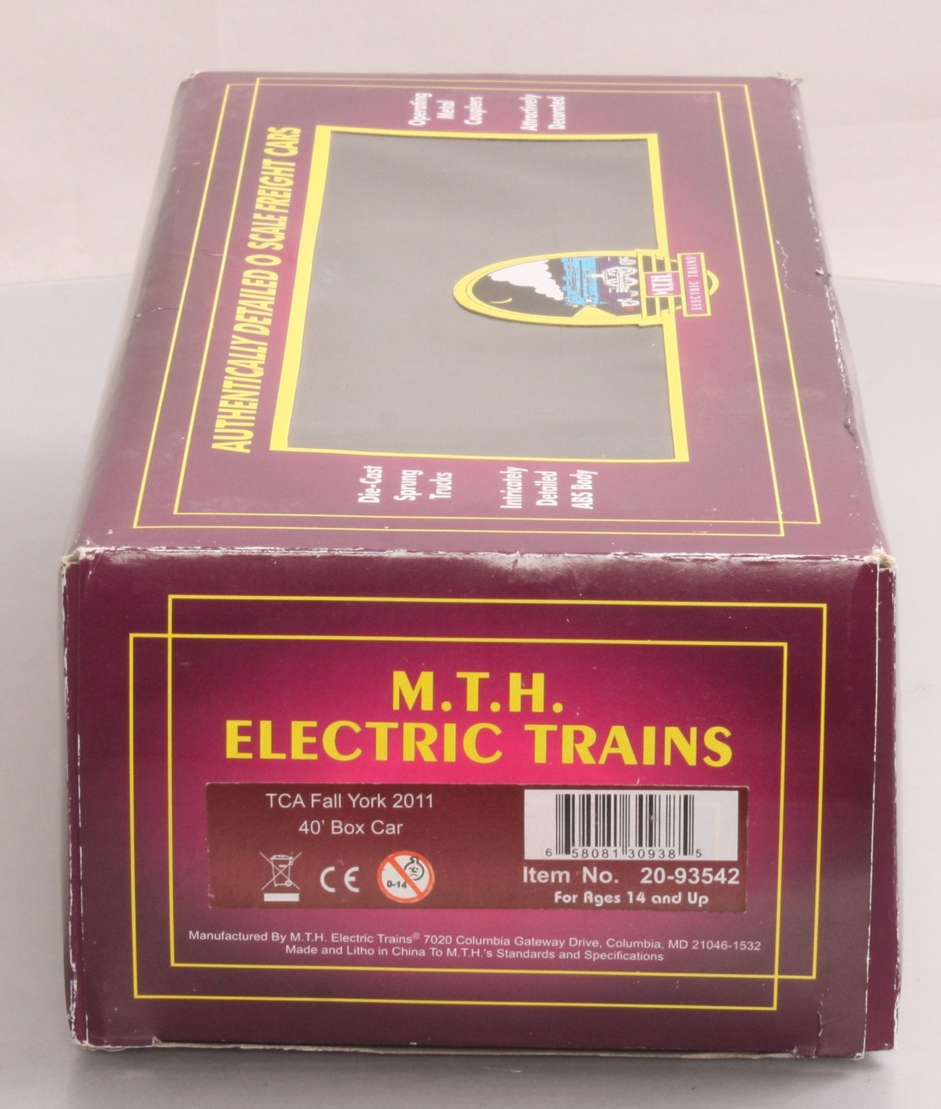MTH 20-93542 O Gauge TCA Fall York 2011 40' Box Car MT/Box