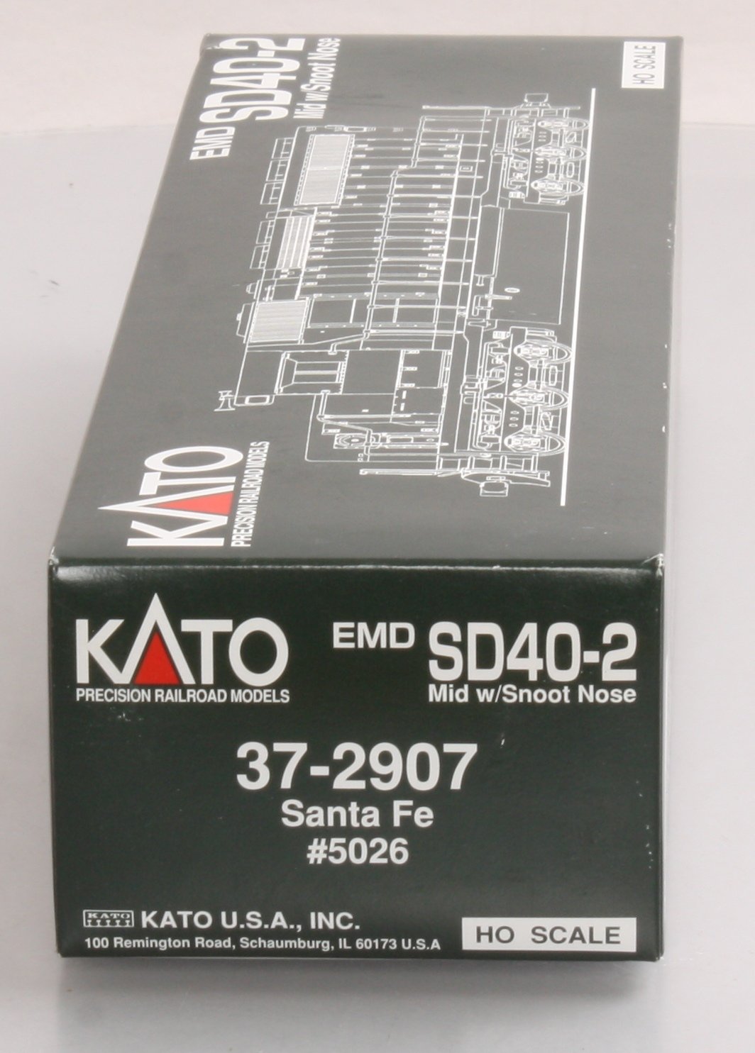 Kato 37-2907 HO Scale Santa Fe EMD SD40-2 Diesel Locomotive #5026 LN/Box