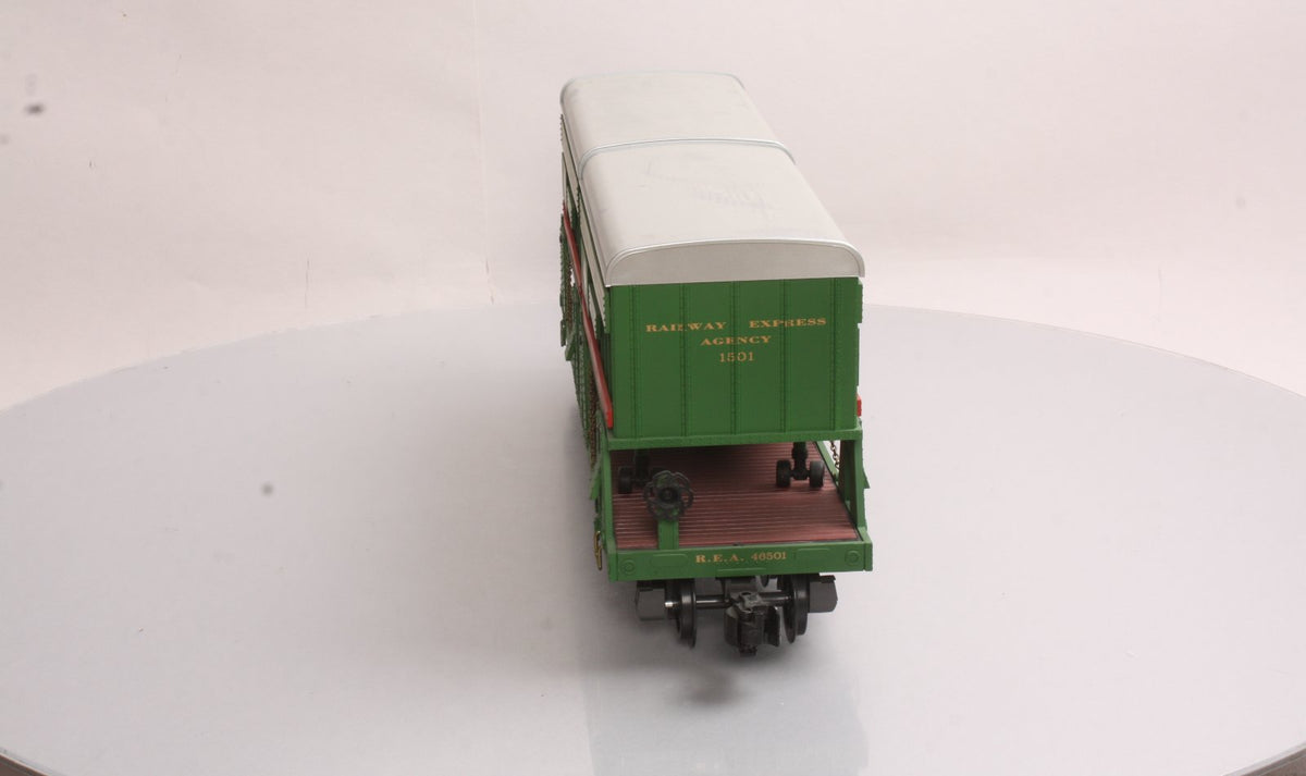 REA REA-46501 G Scale Piggyback Flat Car w/2 Trailers LN/Box