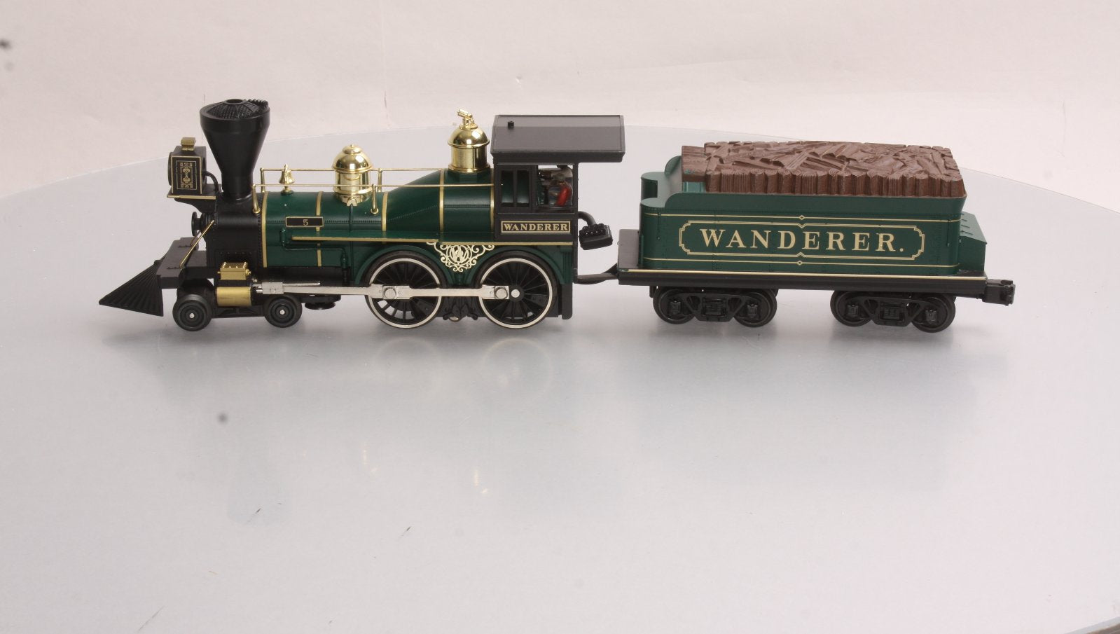 MTH 30-1155-1 O Gauge Wanderer 4-4-0 Steam Loco & Tender w/PS1 #5 LN/Box