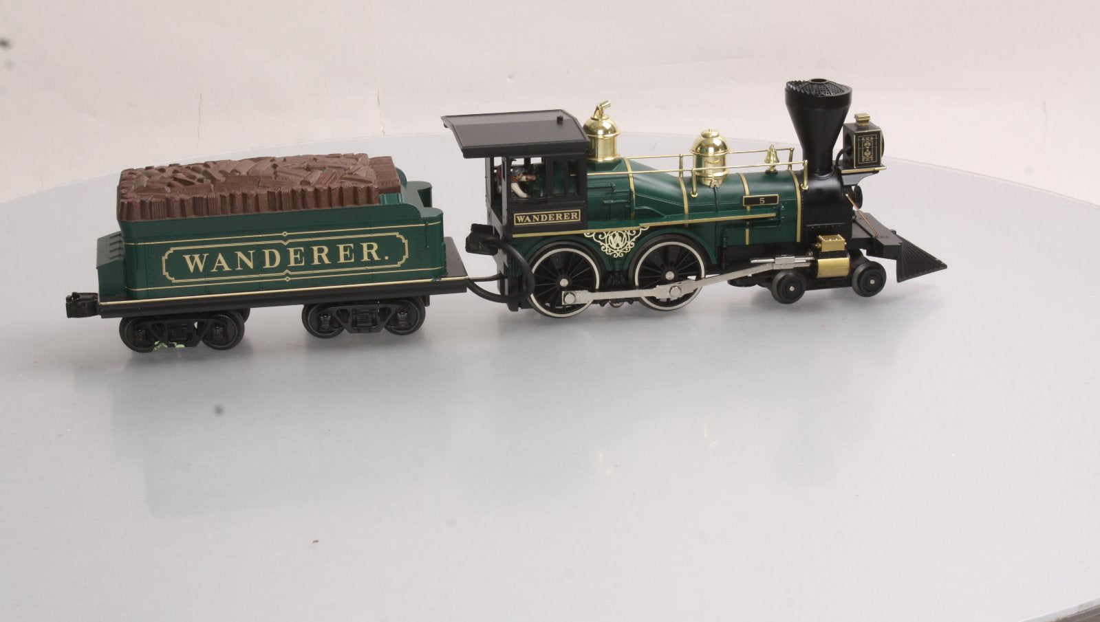 MTH 30-1155-1 O Gauge Wanderer 4-4-0 Steam Loco & Tender w/PS1 #5 LN/Box