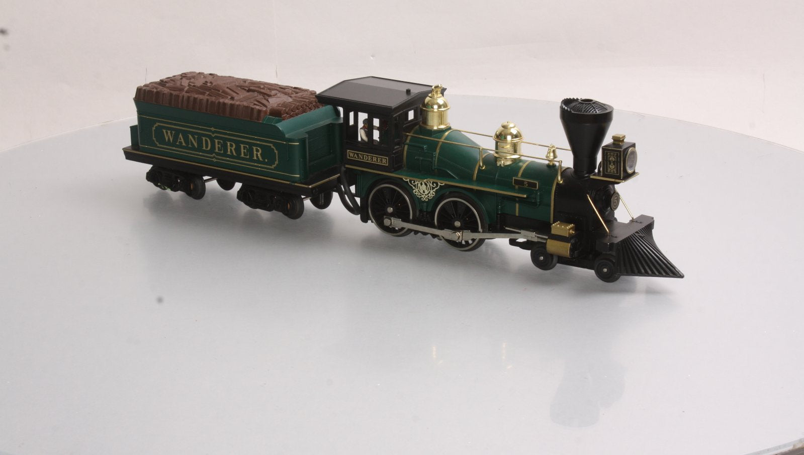 MTH 30-1155-1 O Gauge Wanderer 4-4-0 Steam Loco & Tender w/PS1 #5 LN/Box
