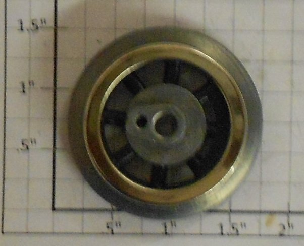 Lionel SLS-257-6B Black Spoked Gear Drive Wheel with Siderod Boss
