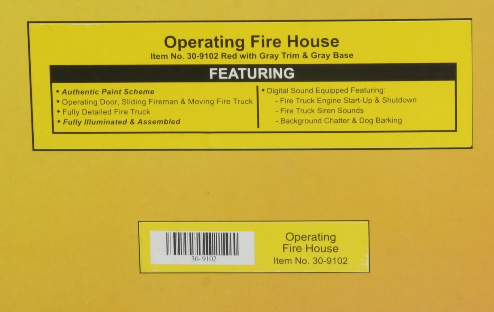 MTH 30-9102 O Gauge Operating Firehouse LN/Box