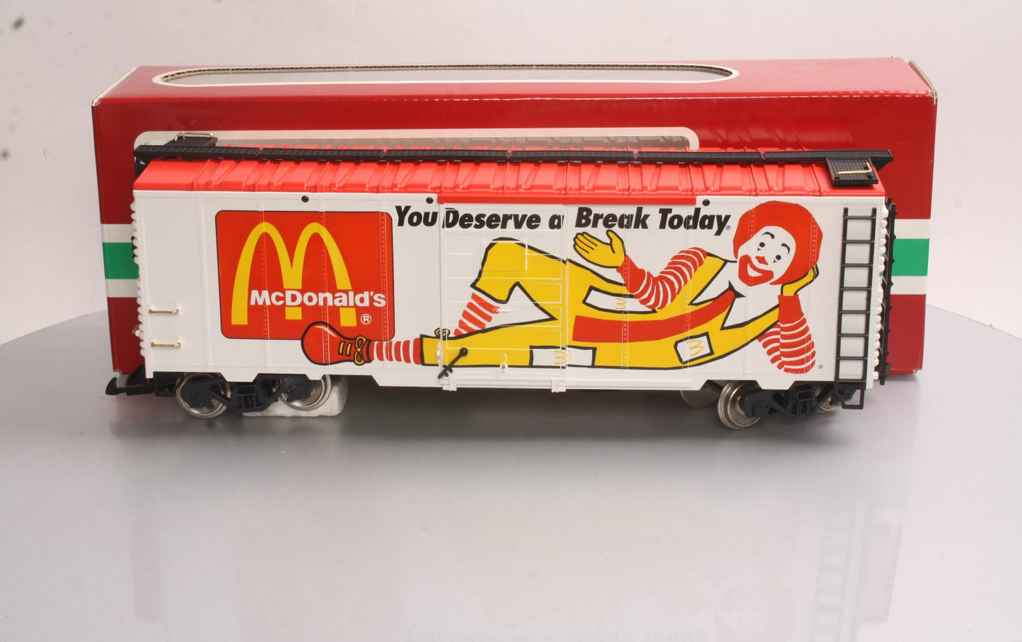LGB 44910 G Scale McDonalds "You Deserve a Break Today" Boxcar - Metal Wheels LN/Box