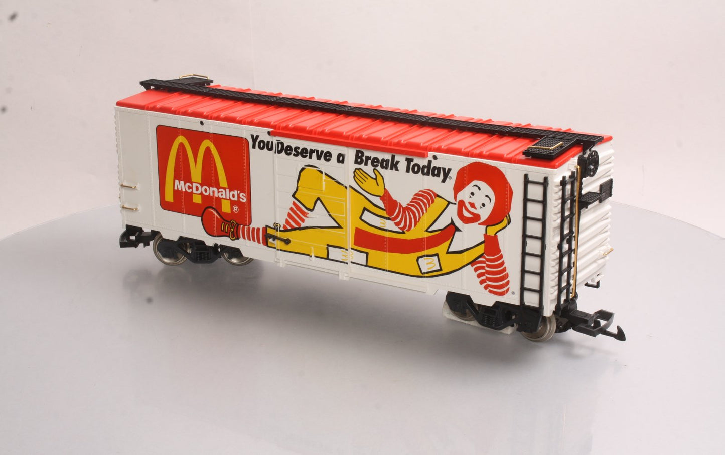 LGB 44910 G Scale McDonalds "You Deserve a Break Today" Boxcar - Metal Wheels LN/Box