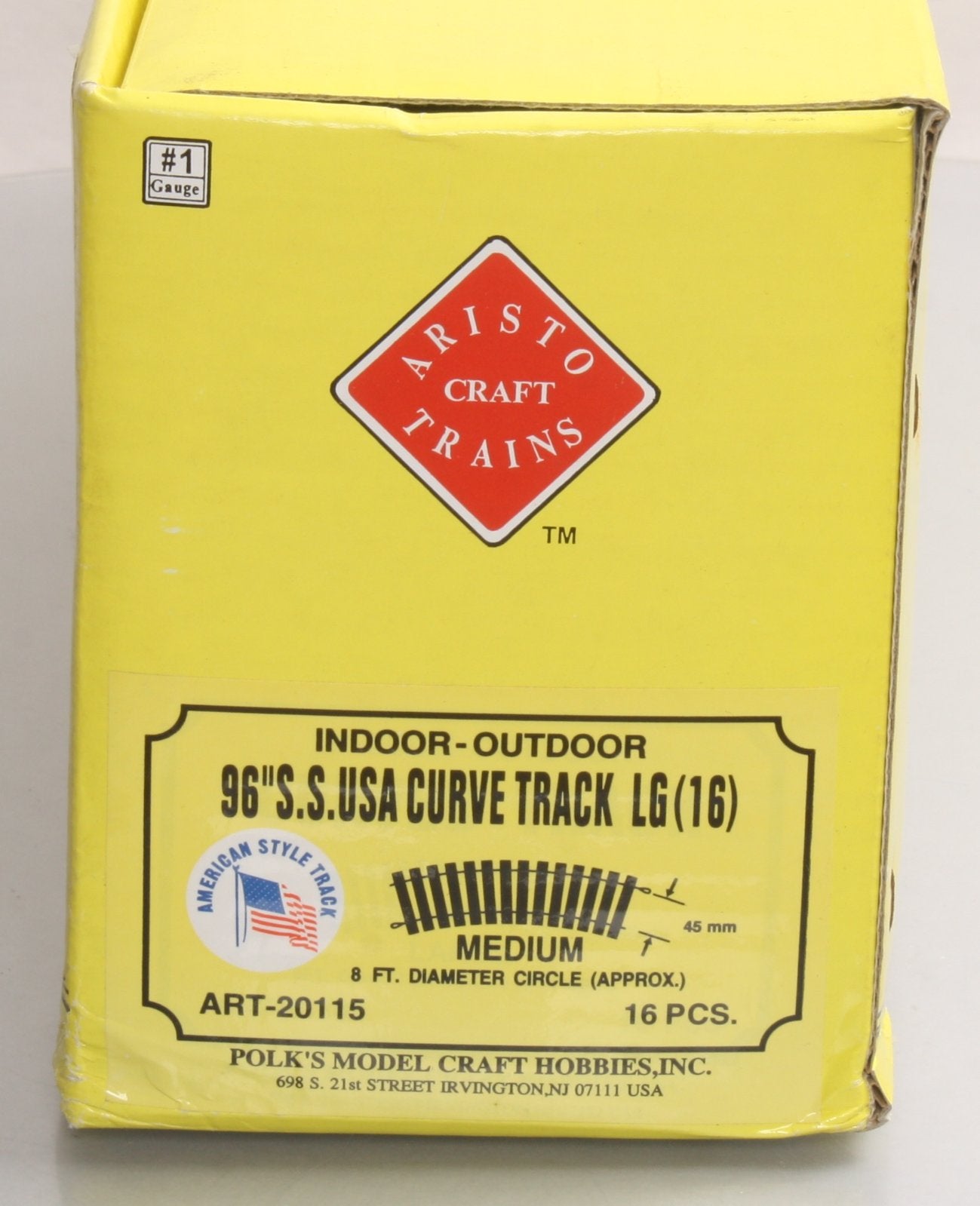 Aristo-Craft 20115 USA Stainless Steel 8' Curved Track (16) LN/Box