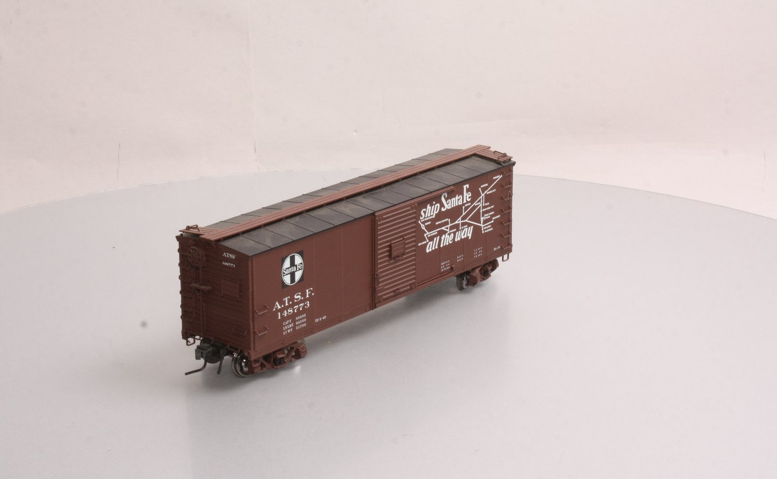 Atlas 7491-2 O Scale Santa Fe (ATSF) Steel Re-Built USRA Box Car #148773  2-Rail LN/Box