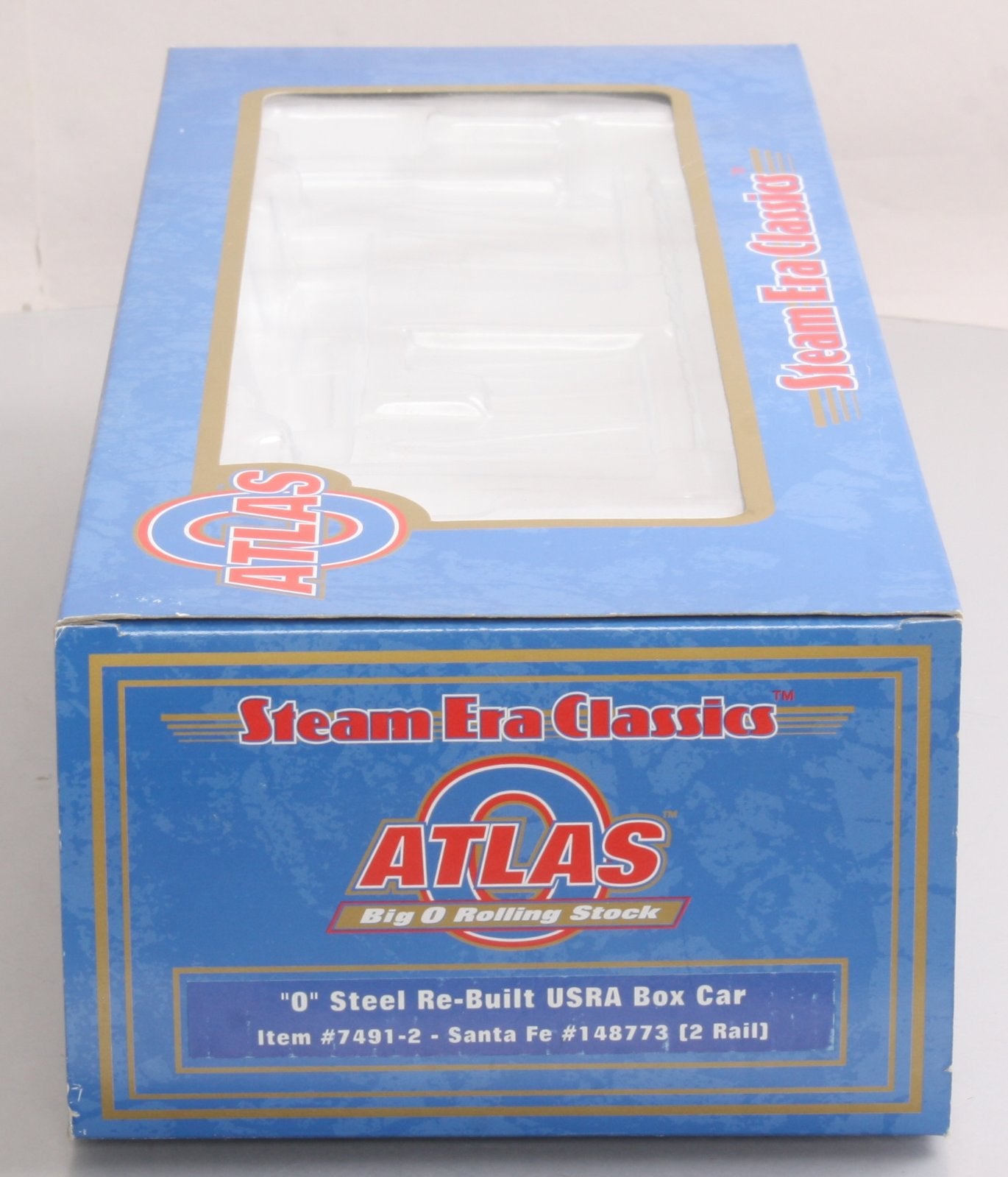 Atlas 7491-2 O Scale Santa Fe (ATSF) Steel Re-Built USRA Box Car #148773  2-Rail LN/Box
