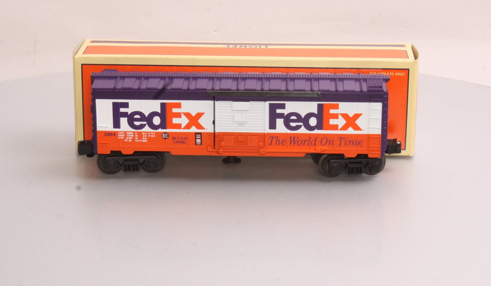 Lionel 6-19835 O Gauge FedEx Operating Boxcar #3464 LN/Box