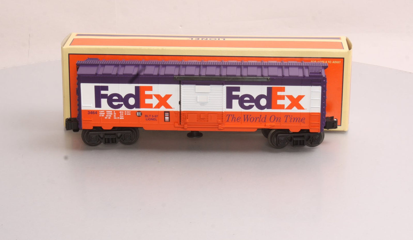 Lionel 6-19835 O Gauge FedEx Operating Boxcar #3464 LN/Box