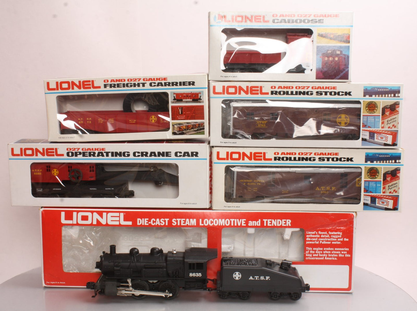 Lionel 6-1632 O Gauge Santa Fe Service Station Special Work Train Set MT/Box