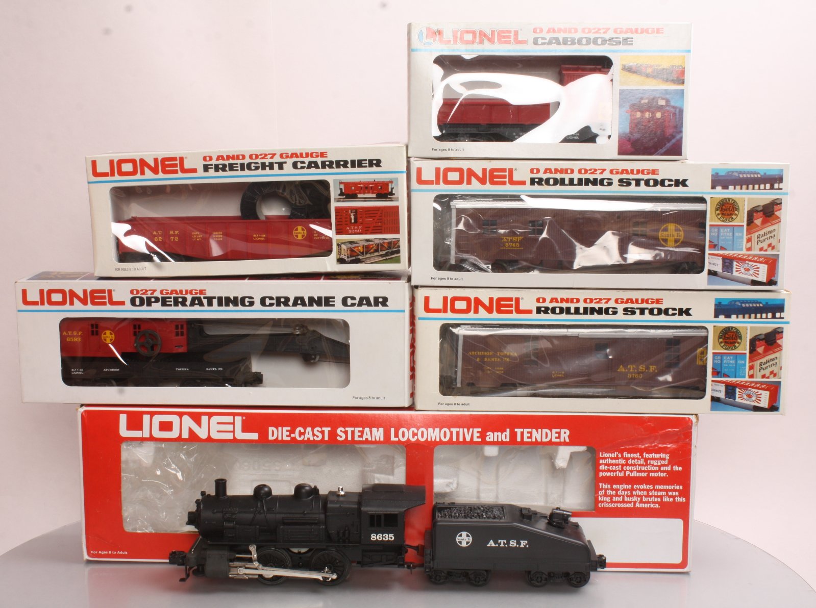 Lionel 6-1632 O Gauge Santa Fe Service Station Special Work Train Set MT/Box