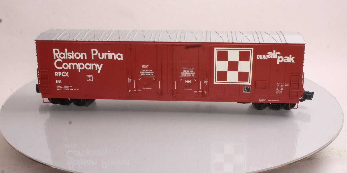 Aristo-Craft 50001 53' Evans Double Plug Door Boxcar Ralston-Purina #151 LN/Box