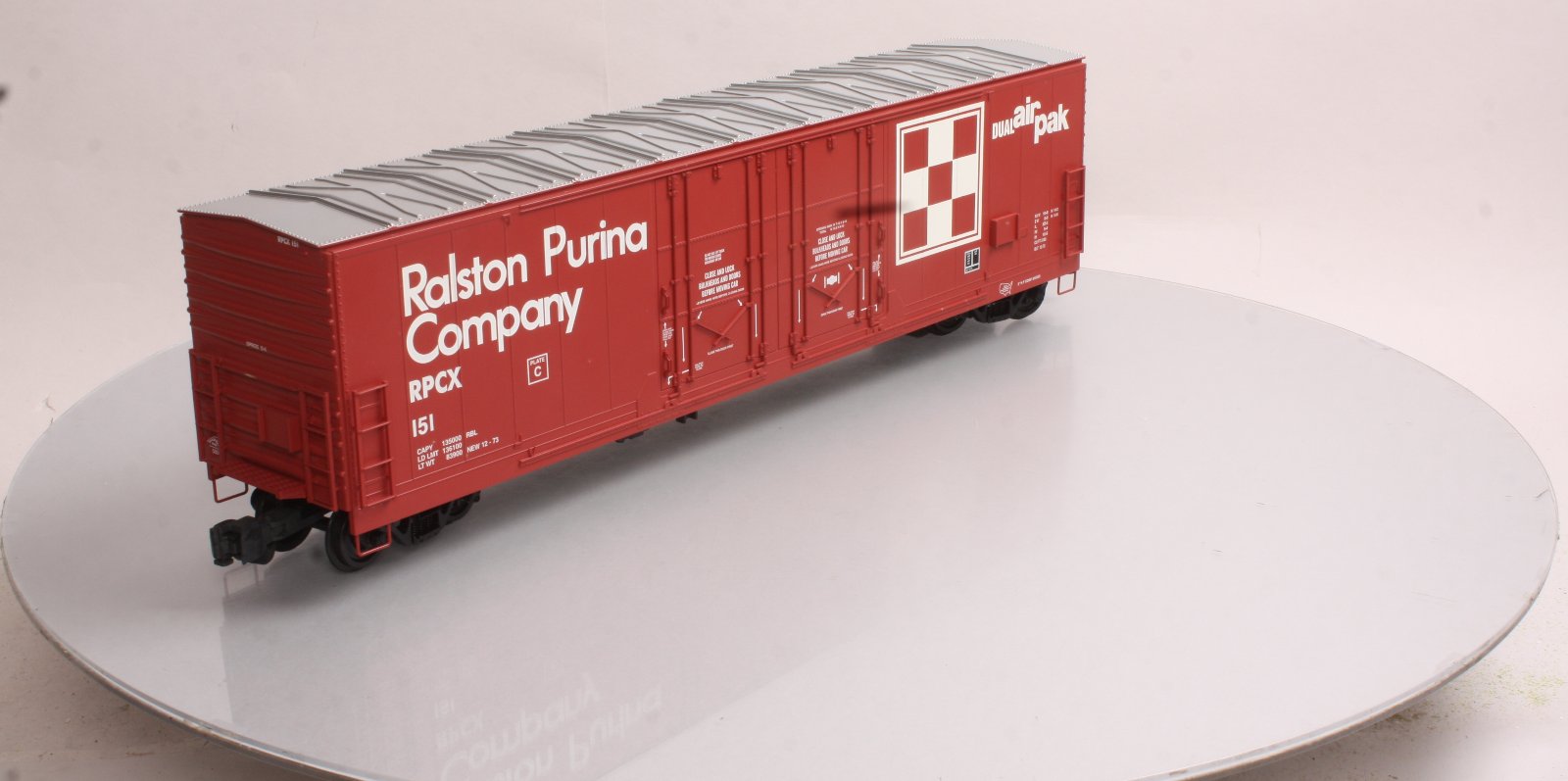 Aristo-Craft 50001 53' Evans Double Plug Door Boxcar Ralston-Purina #151 LN/Box