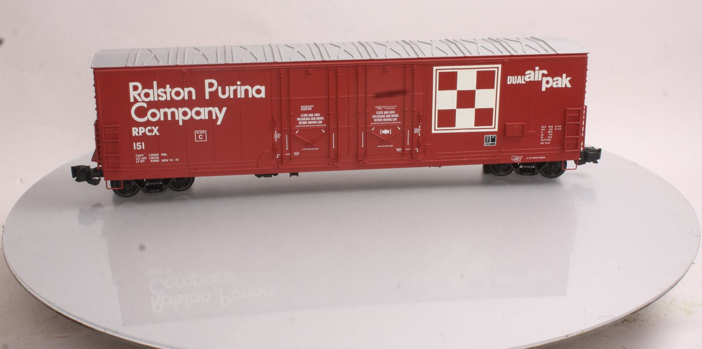 Aristo-Craft 50001 53' Evans Double Plug Door Boxcar Ralston-Purina #151 LN/Box
