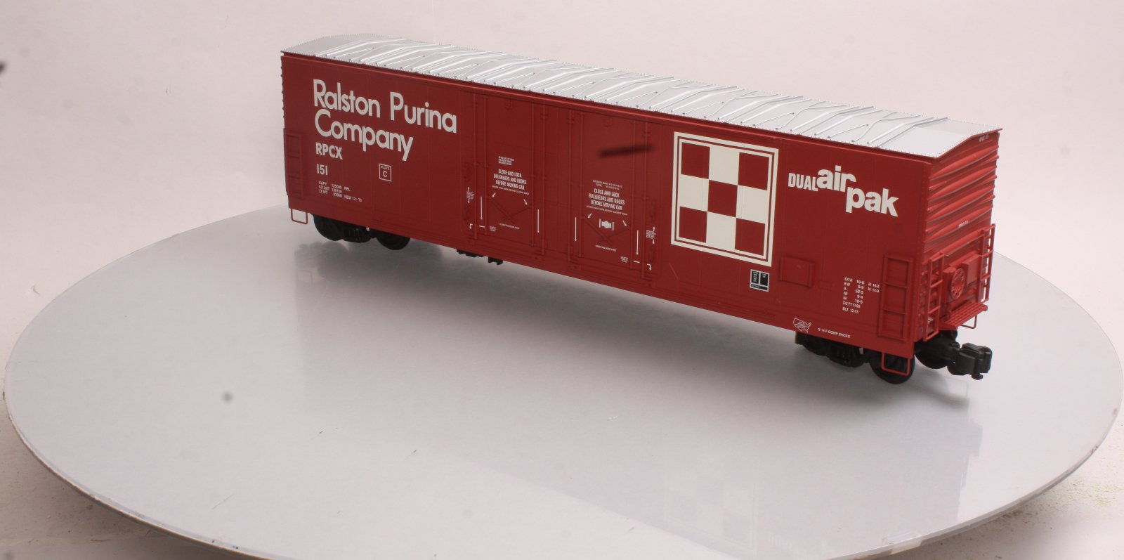 Aristo-Craft 50001 53' Evans Double Plug Door Boxcar Ralston-Purina #151 LN/Box