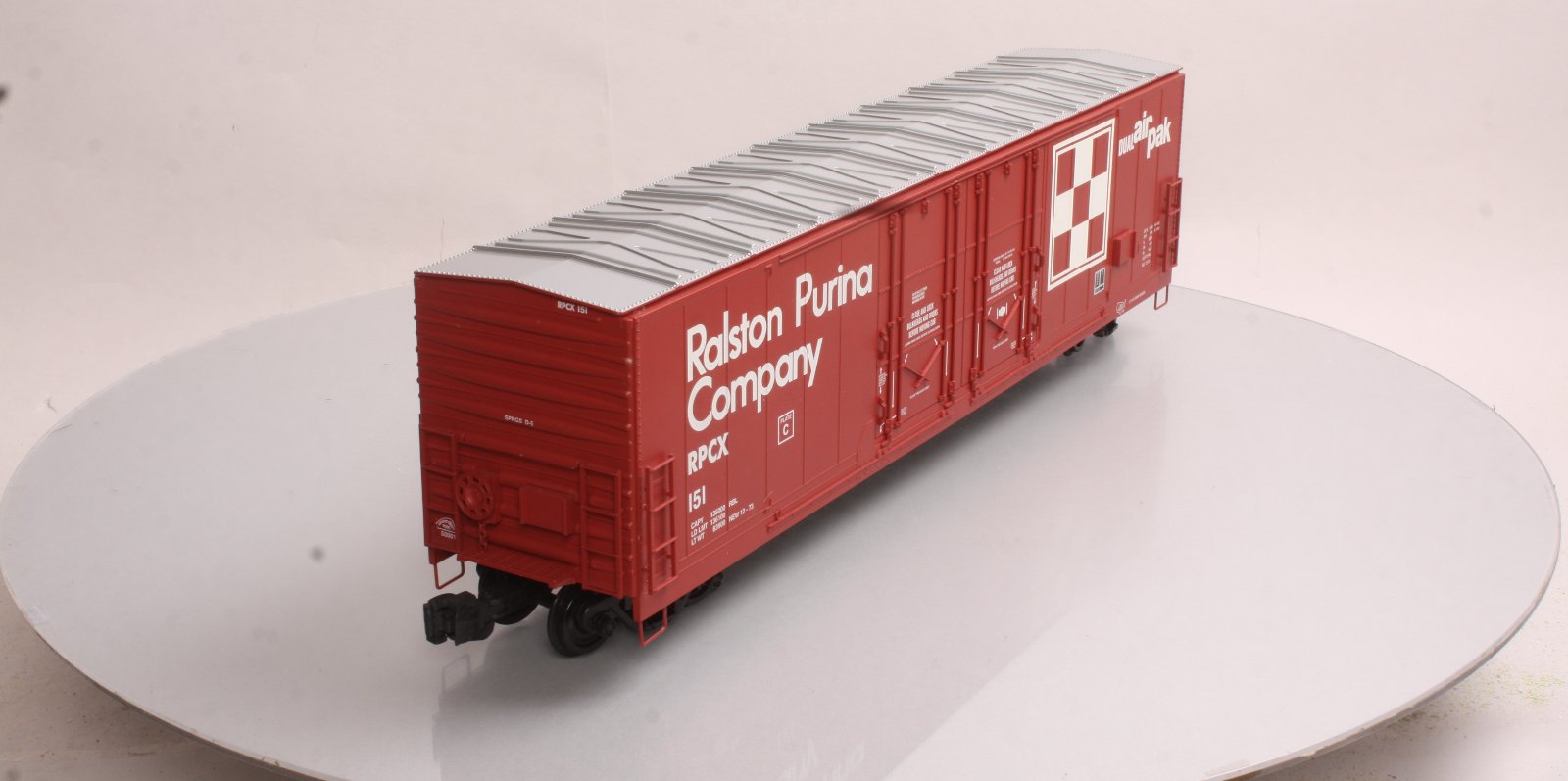 Aristo-Craft 50001 53' Evans Double Plug Door Boxcar Ralston-Purina #151 LN/Box