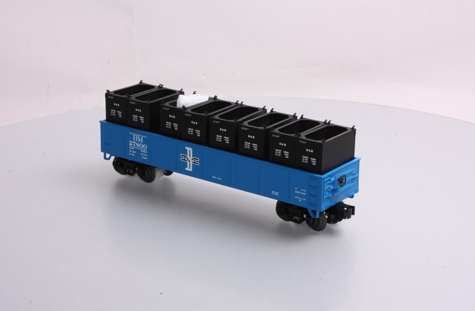 Lionel 6-27800 O Gauge Boston & Maine Gondola with Containers LN/Box
