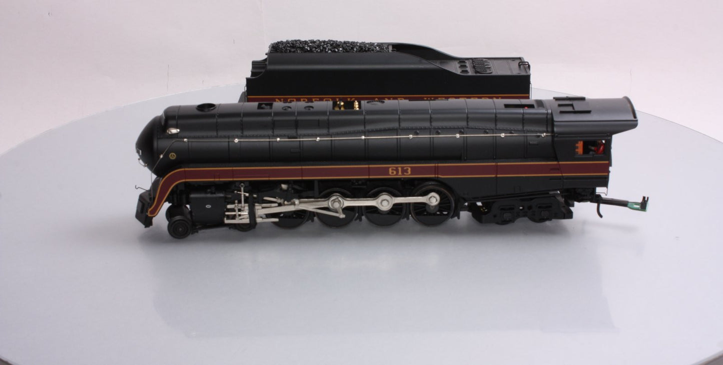 MTH 20-3363-1 N&W 4-8-4 J Steam Enginemotive w/PS2 #613 (Hi-Rail Wheels) LN/Box