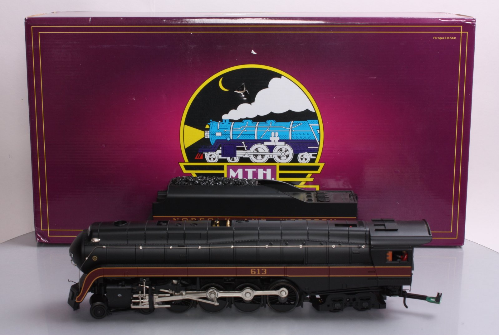 MTH 20-3363-1 N&W 4-8-4 J Steam Enginemotive w/PS2 #613 (Hi-Rail Wheels) LN/Box