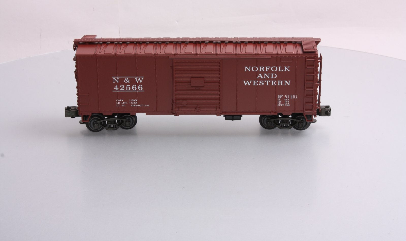 Petersen N&W Steel Boxcar #42566 - 3 Rail EX/Box