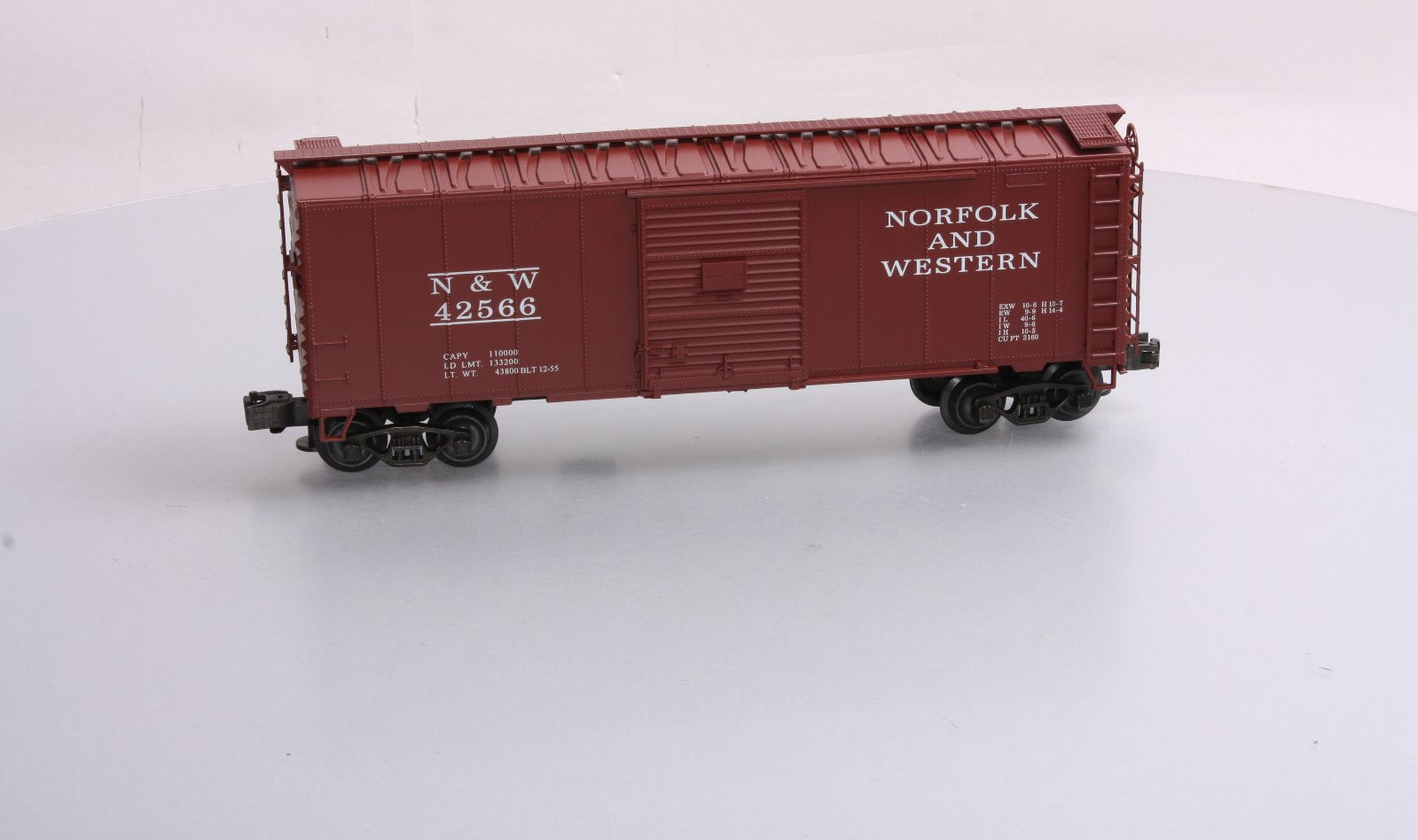 Petersen N&W Steel Boxcar #42566 - 3 Rail EX/Box