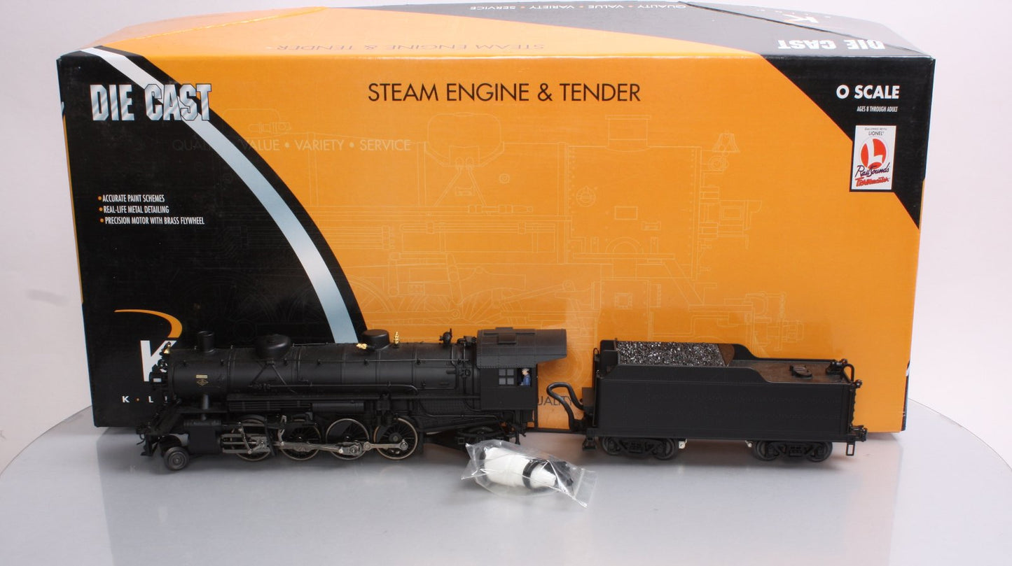 K-Line K3600-0001CC Undecorated Mikado Steam Locomotive & Tender w TRAINMASTER LN/Box
