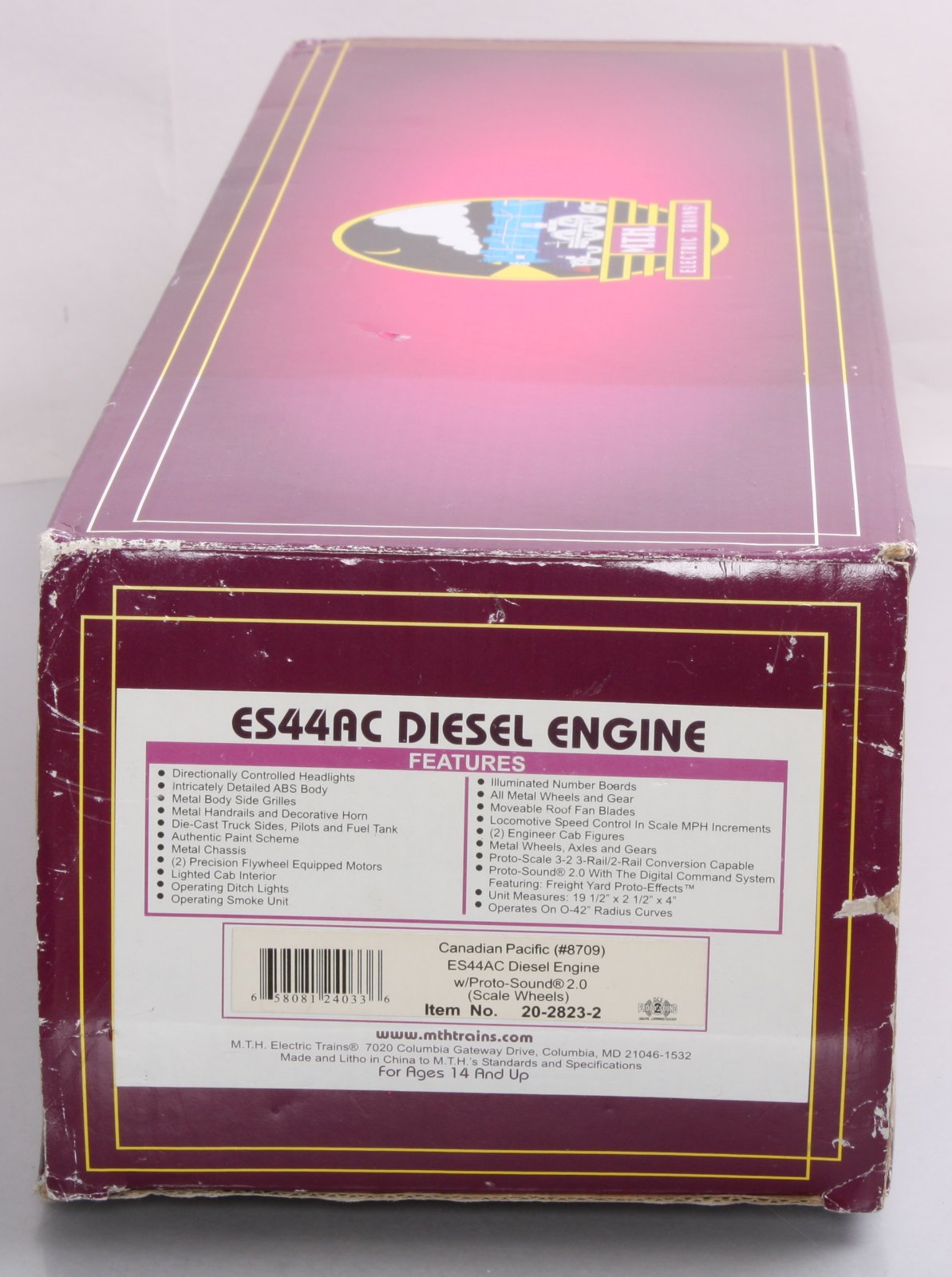 MTH 20-2823-2 Canadian Pacific ES44AC Diesel Engine w/ P-S 2.0 Scale Wheels