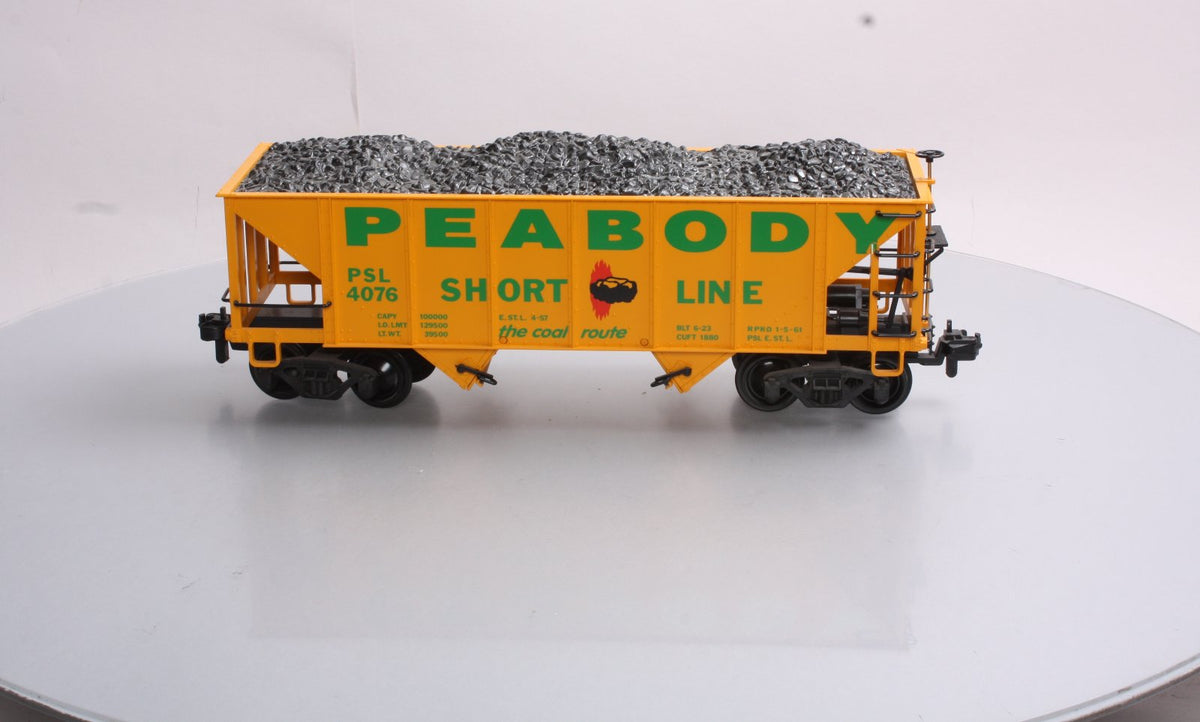 LGB 4076-X01 G Scale Peabody 2-Bay Hopper Car w/Coal Load NEW