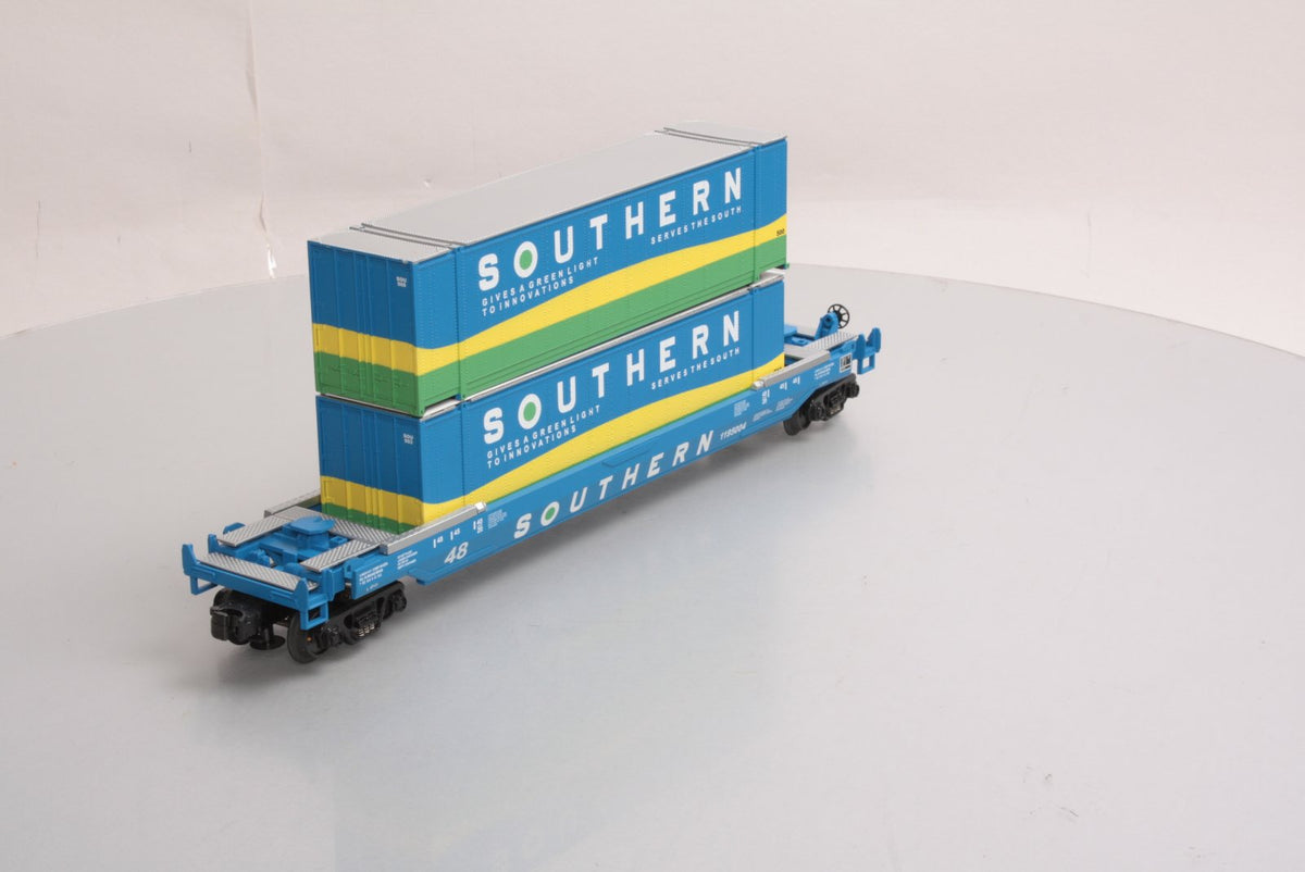 MTH 30-76138 O Gauge Southern Husky Stack Car #1195004 w/ Container Load LN