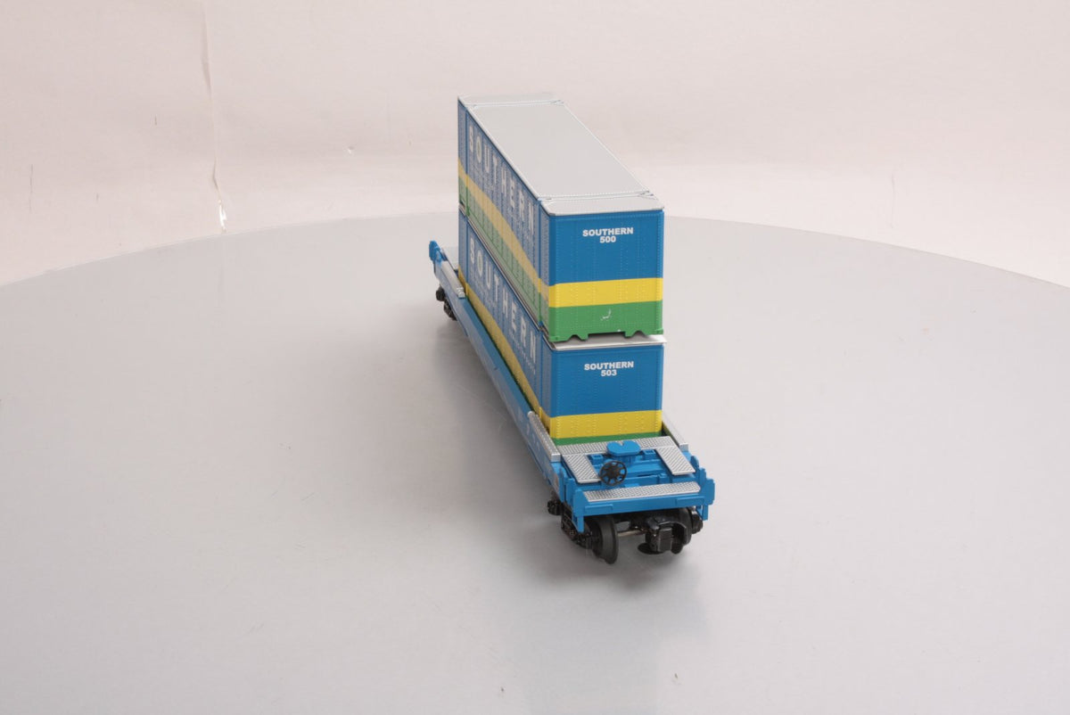 MTH 30-76138 O Gauge Southern Husky Stack Car #1195004 w/ Container Load LN