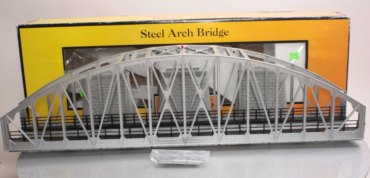 MTH 40-1101 30" Long Silver Steel Arch Bridge LN/Box
