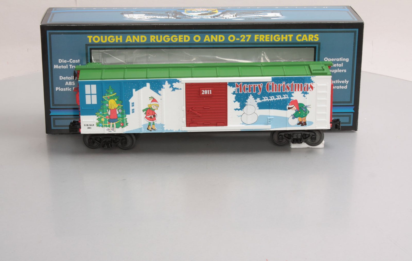 MTH 30-74668 O Gauge D.A.P. Christmas Box Car LN/Box